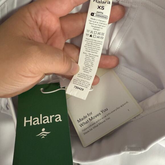Halara High Waisted Pocket Barrel Leg Fleece Casual Pants, Ivory White, XSP - Picture 5 of 5
